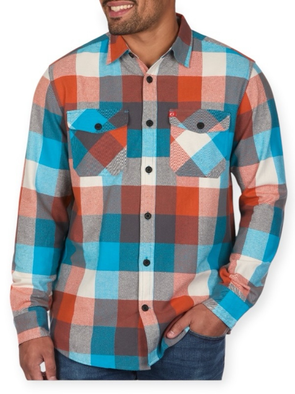 The American Outdoorsman Men's Long Sleeve Button Down Flannel Shirt Size Large